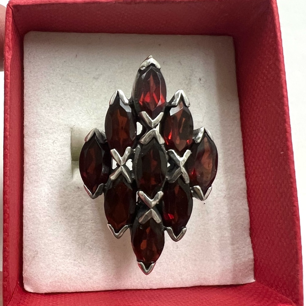 Sterling Silver Garnet Ring